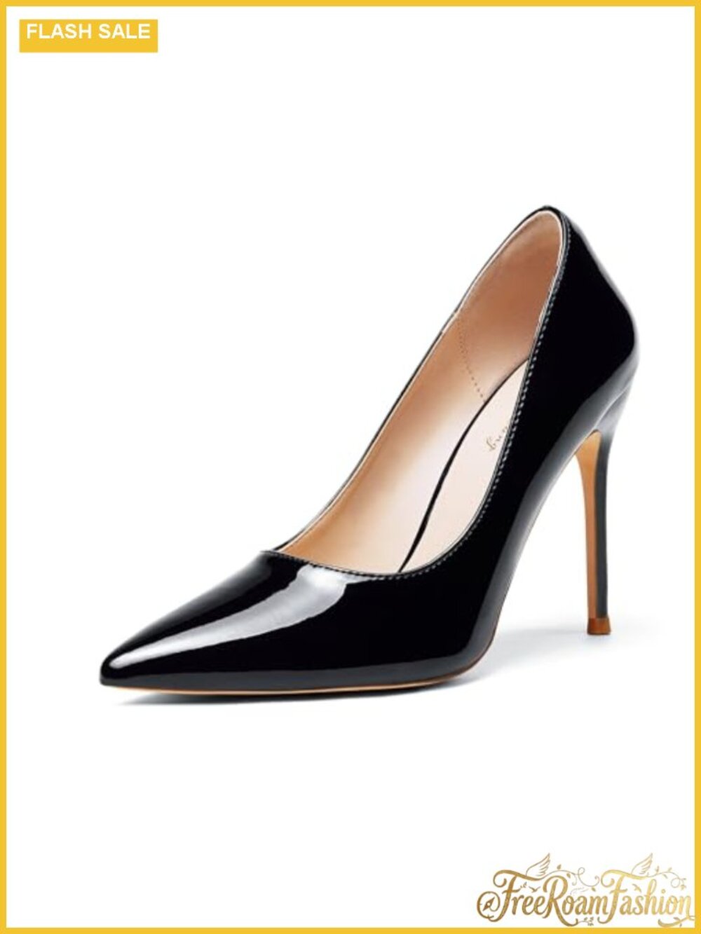 Stiletto Heels Closed Pointed Toe Slip-On Pumps 4-Inch Business Formal